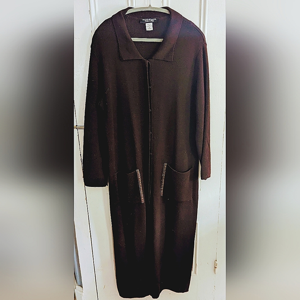 Willi Smith Chocolate Brown Coat Sweater